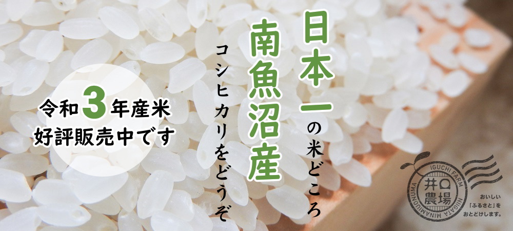 令和３年産米好評販売中～日本一の米どころ、南魚沼産コシヒカリをどうぞ